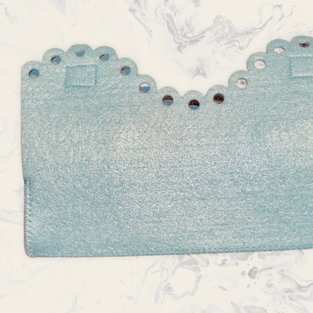 Decorative Blue Tissue Box Cover Teal Felt Rectangle New Gift Home Decor - Picture 5 of 5